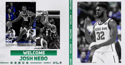 Antras naujokas per vieną dieną: &bdquo;Žalgiris&ldquo; pasira&scaron;ė sutartį su J. Nebo