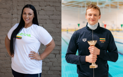 Lietuvos vėliavą olimpinių žaidynių atidarymo ceremonijoje ne&scaron; S. Jablonskytė ir G. Titenis