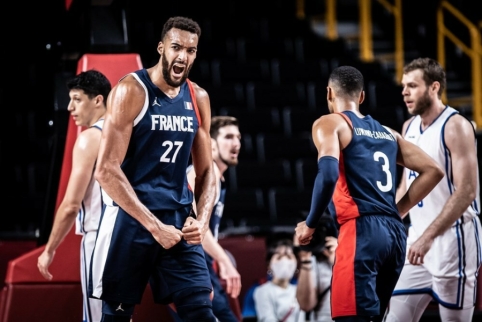 Italų &scaron;turmą atlaikę prancūzai &ndash; olimpinių žaidynių pusfinalyje