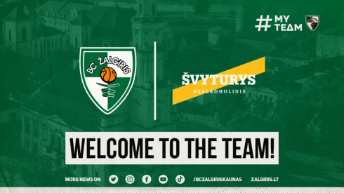 Kauno &bdquo;Žalgirio&ldquo; naujuoju pagrindiniu partneriu tapo &bdquo;&Scaron;vyturys Nealkoholinis&ldquo;