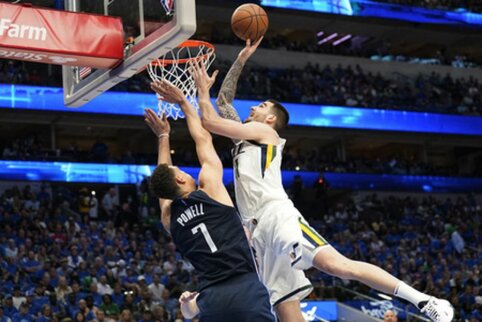 NBA atkrintamųjų startas: be L. Dončičiaus rungtyniavę &bdquo;Mavericks&ldquo; nusileido &bdquo;Jazz&ldquo;