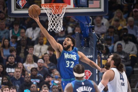 NBA atkrintamosios: &bdquo;Timberwolves&ldquo; palaužė &bdquo;Grizzlies&ldquo;