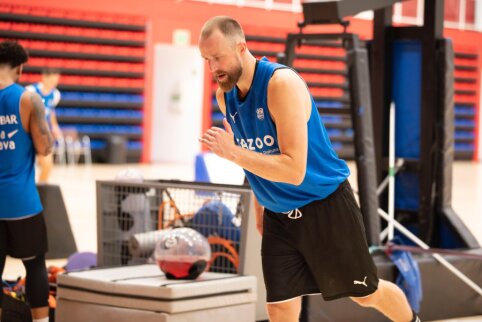 A. Milaknis plu&scaron;a &bdquo;Baskonia&ldquo; treniruotėse