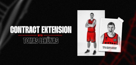 Amerikiečio nesulaukęs &bdquo;Rytas&ldquo; pratęsė sutartį su T. Lekūnu