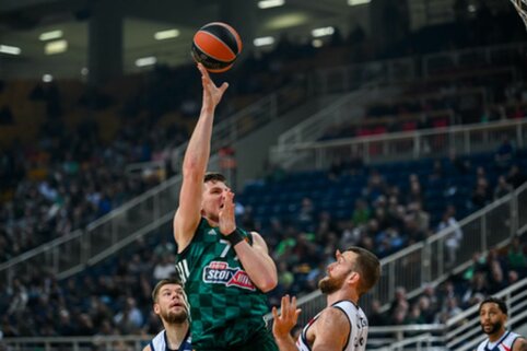 &bdquo;Panathinaikos&ldquo; pergalės fone &ndash; A. Gudaičio sezono rungtynės Eurolygoje