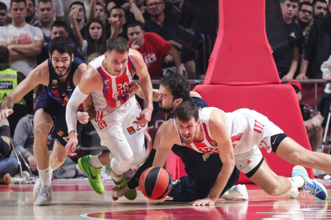 Jasikevičius buvo i&scaron;varytas, o &bdquo;Barcelona&ldquo; per pratęsimą palaužė &bdquo;Crvena Zvezda&ldquo;