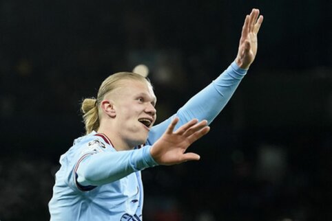 Neįtikėtina: penkis įvarčius pelnęs E. Haalandas sumalė į miltus &bdquo;Leipzig&ldquo; ekipą