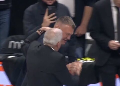 Prie&scaron; rungtynes Belgrade &ndash; &scaron;iltas Ž. Obradovičiaus ir &Scaron;. Jasikevičiaus susitikimas