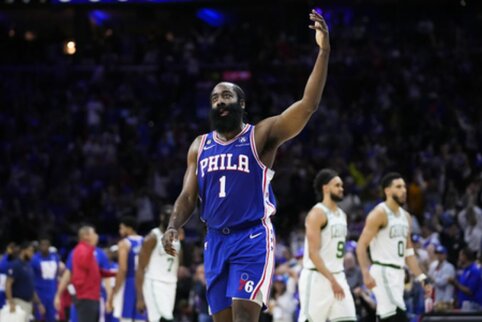 Lemiami Hardeno metimai i&scaron;lygino &bdquo;76ers&ldquo; ir &bdquo;Celtics&ldquo; serijos rezultatą