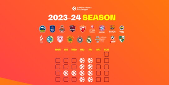 Paskelbtas &bdquo;Žalgirio&ldquo; Eurolygos tvarkara&scaron;tis