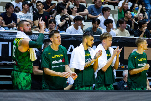 Lietuvos ir Latvijos rungtynėse &ndash; Bertanio i&scaron;varymas, ry&scaron;kus Sirvydis ir triu&scaron;kinama pergalė