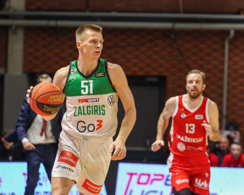 Arti sensacijos: dviženklį deficitą ketvirtajame kėlinyje panaikinęs &bdquo;Žalgiris&ldquo; laimėjo Tel&scaron;iuose
