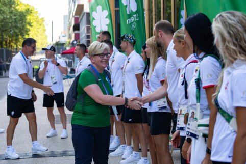 Olimpiniame kaimelyje Lietuvos sportininkus aplankė premjerė Ingrida &Scaron;imonytė  