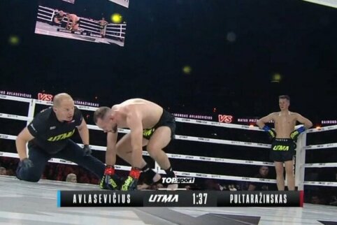 UTMA: su originalia daina į ringą i&scaron;ėjęs M. Pultaražinskas antrajame raunde krito prie&scaron; R. Avlasevičių
