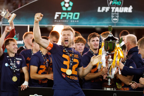 Gargždų &bdquo;Banga&ldquo; pirmąsyk tapo LFF taurės čempionais