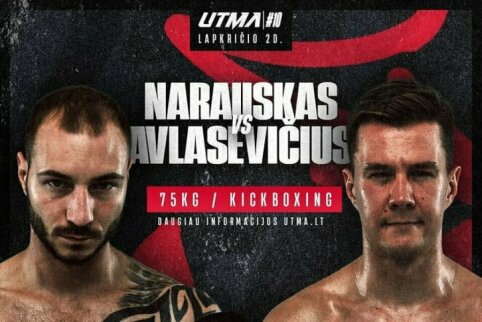 &bdquo;UTMA 10&ldquo; paai&scaron;kėjo dar viena kova: M. Narauskas žemesnėje svorio kategorijoje kovos su R. Avlasevičiumi