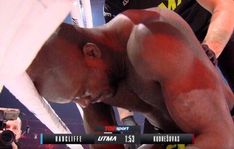 UTMA ringe debiutavęs britas J. Radcliffe'as per pirmą minutę pralaimėjo A. Kudre&scaron;ovui