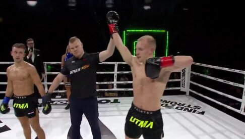 Puikiai fizi&scaron;kai atrodęs V. Karosas UTMA ringe palaužė veteraną M. Danių