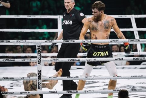 Pavie&scaron;inta vaizdo medžiaga i&scaron; vienos D. Dirksčio kovos Rygoje: klaipėdietis nepaliko &scaron;ansų paprastam civiliui