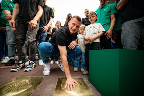 A. Butkevičiaus delno įspaudo &scaron;ventėje žalgiriečiai rinko mėsainių valgymo čempioną