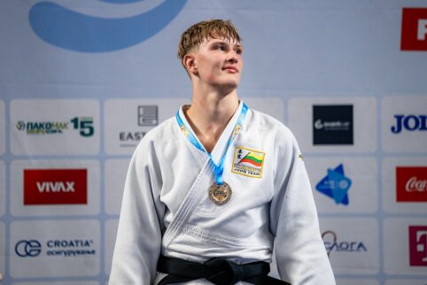 Europos jaunimo olimpiniame festivalyje &ndash; dar vienas pasiekimas ant dziudo kilimėlio: triumfavo T. Babaičenko