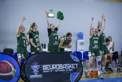 Du zuikiai &ndash; vienu &scaron;ūviu: Lietuvos U20 merginų rinktinė žengė į ketvirtfinalį bei i&scaron;saugojo vietą elite
