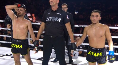 A. Brižinską nugalėjęs D. Levickis laimėjo UTMA diržą, D. Danyla įveikė A. Kalasiūną