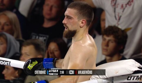 R. Avlasevičiaus blauzdą užatakavęs N. Svetkovičius i&scaron;kovojo UTMA diržą