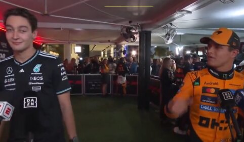 Sesijoje su žiniasklaida - per plauką neįsiplieskęs konfliktas tarp Russello ir Norriso