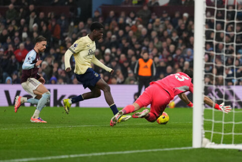 Everton i&scaron;vykoje netikėtai įveikė Aston Villą