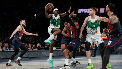 Rungtynių pabaigoje subyrėjęs &bdquo;Žalgiris&ldquo; nusileido &bdquo;Baskonia&ldquo; krep&scaron;ininkams
