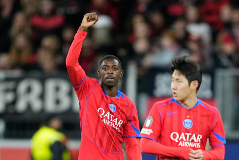O. Dembele pelnė dublį ir nulėmė nelengvą PSG pergalę