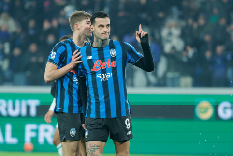 Roma, kovojanti dėl Čempionų lygos vietos, taikiai i&scaron;siskyrė su Atalanta klubu